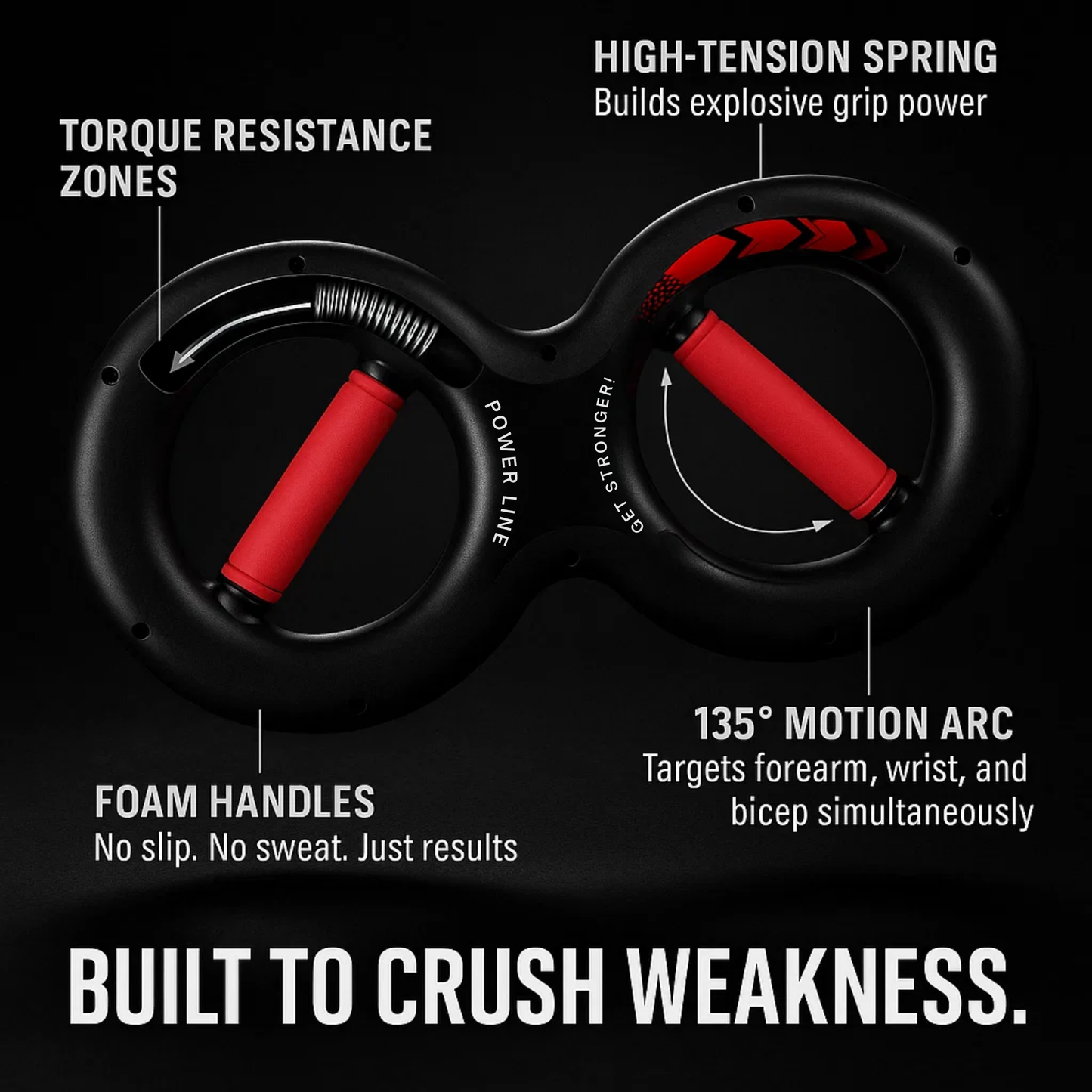 Powered Gear™ Ultimate Forearm Trainer (Win The 10MIN Workout Challenge)