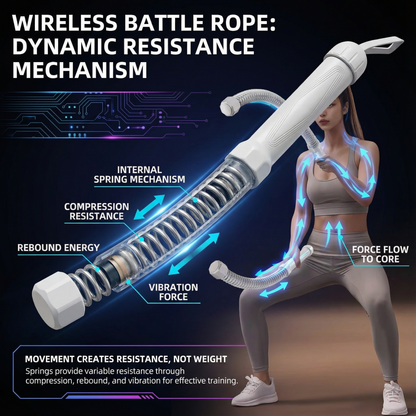 PoweredGear™ Premium Cordless Battle Rope