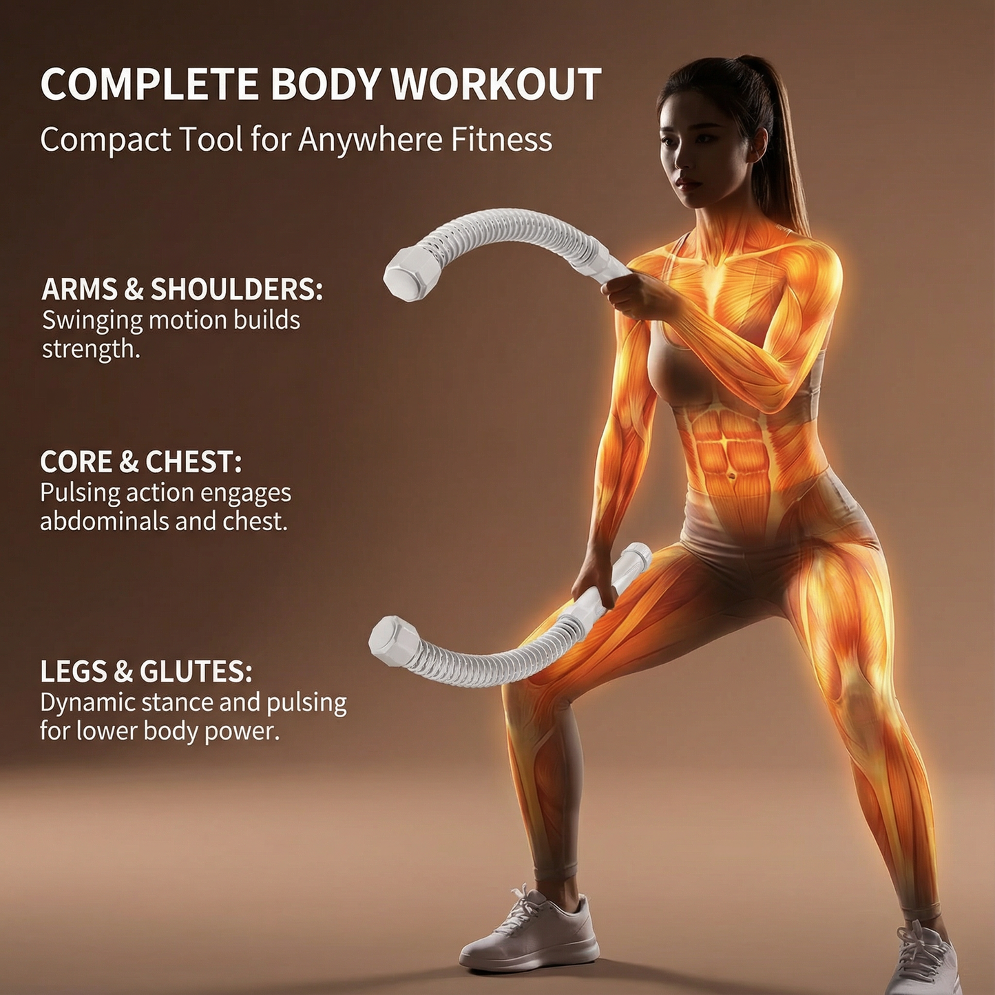 PoweredGear™ Premium Cordless Battle Rope