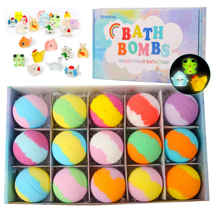 24 Organic Surprise Toy Bath Fizzies