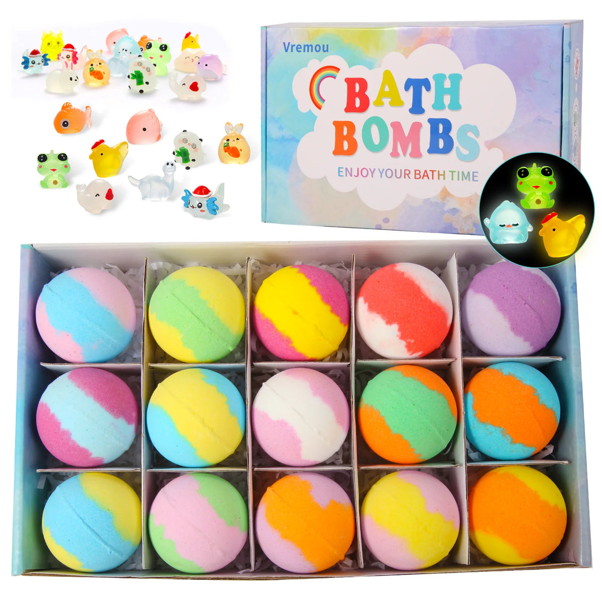 24 Organic Surprise Toy Bath Fizzies